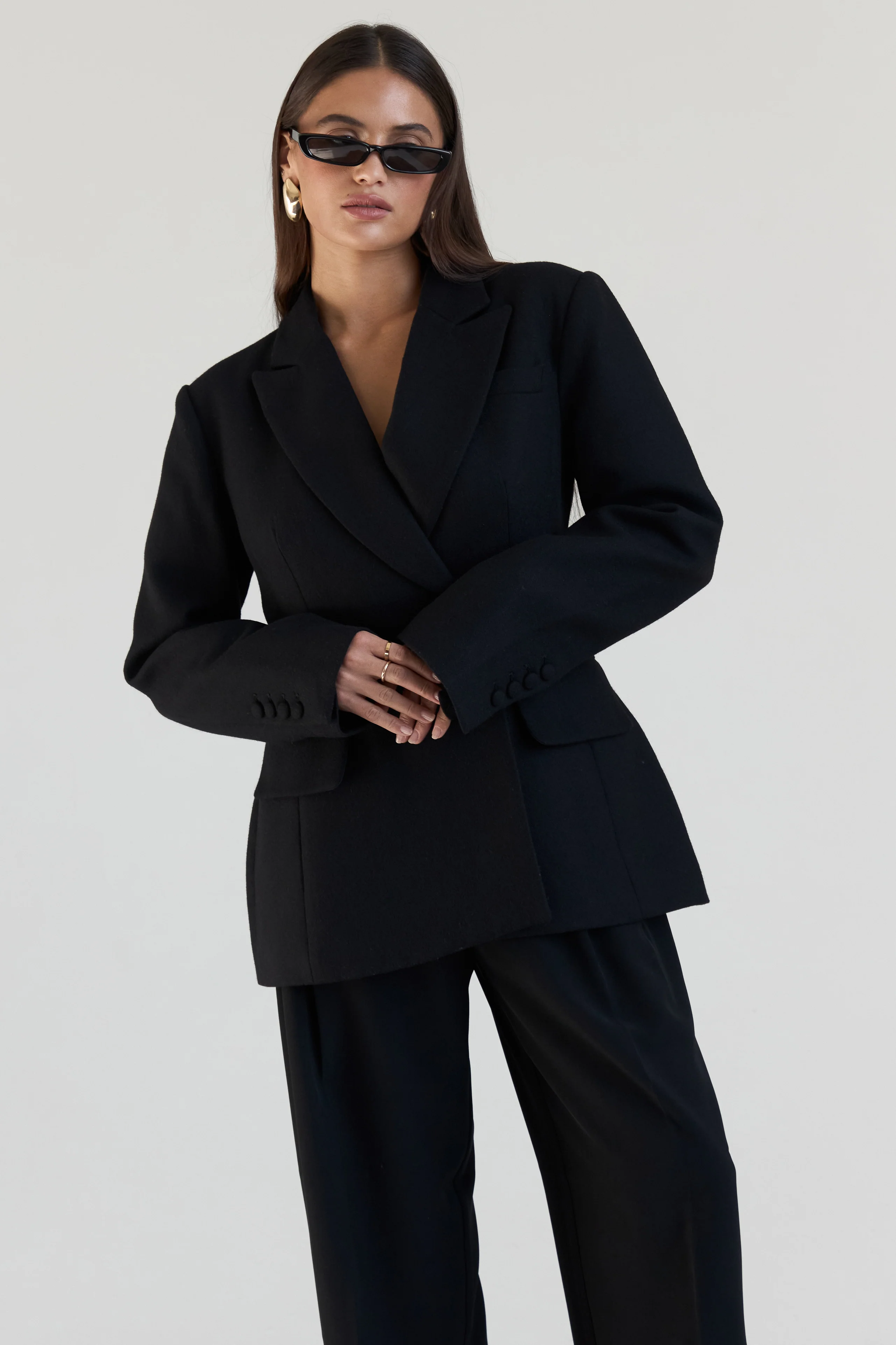 Tailored Hourglass Wool Blazer - Image 10