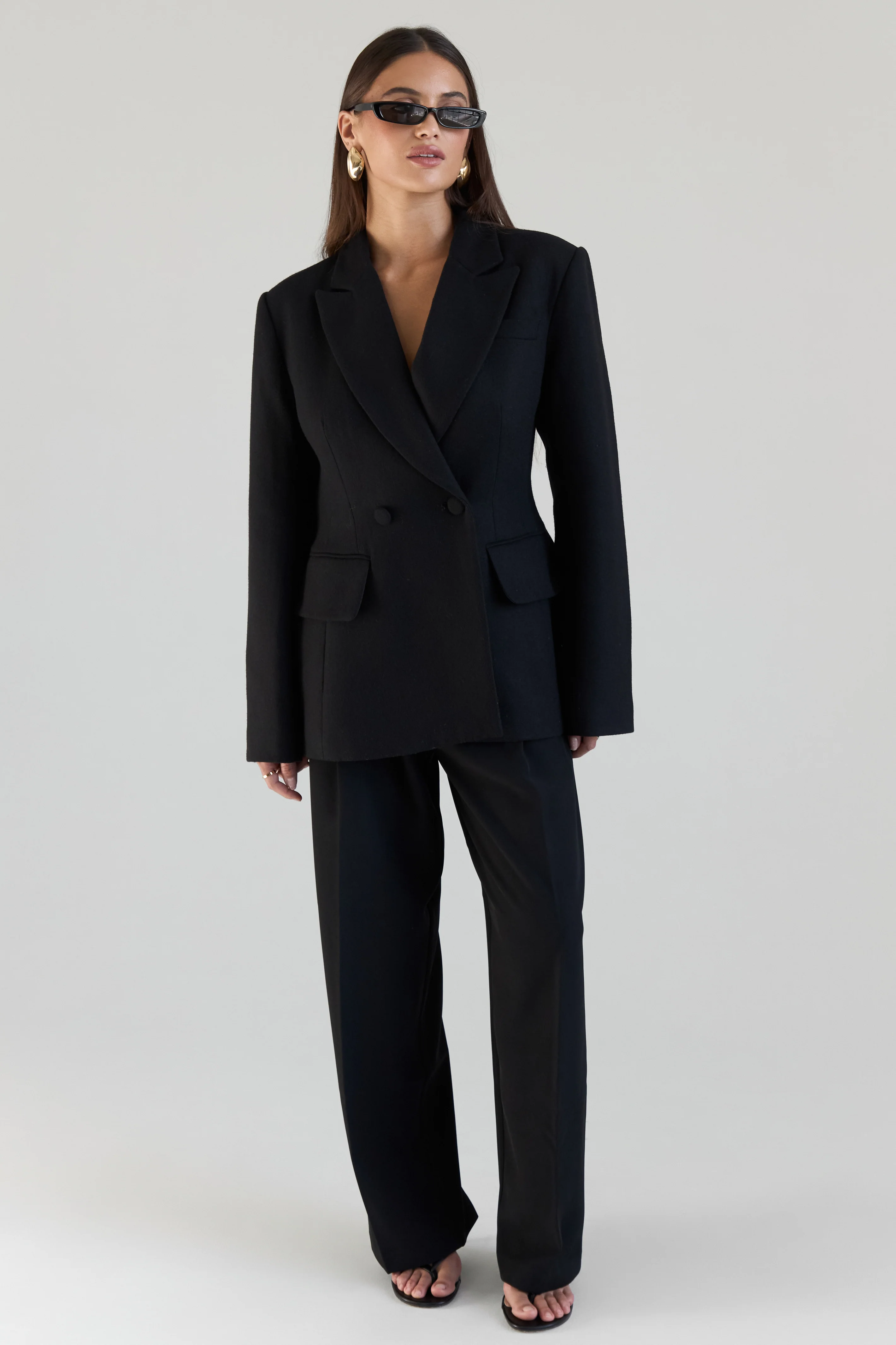 Tailored Hourglass Wool Blazer - Image 11