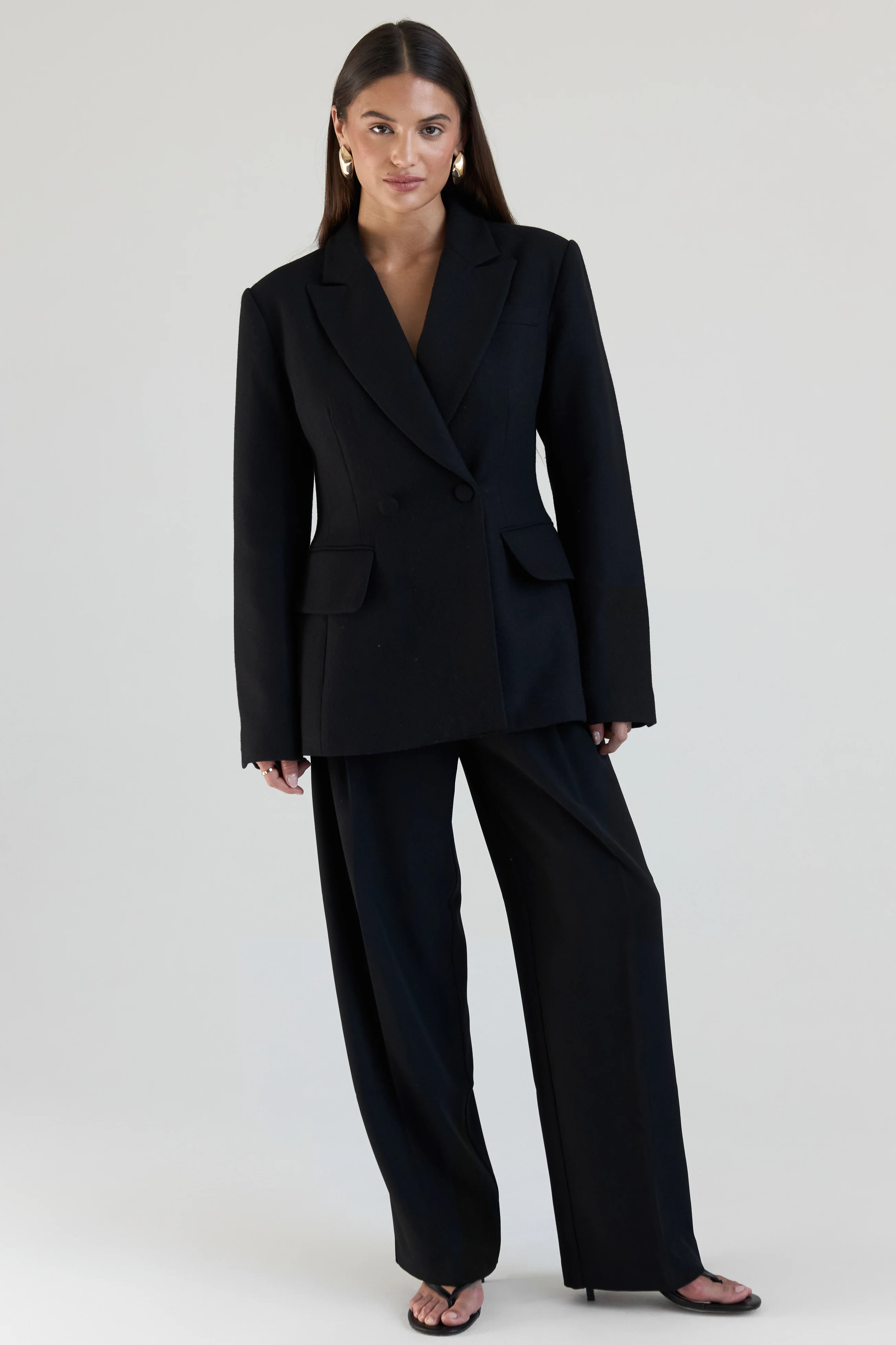 Tailored Hourglass Wool Blazer - Image 7