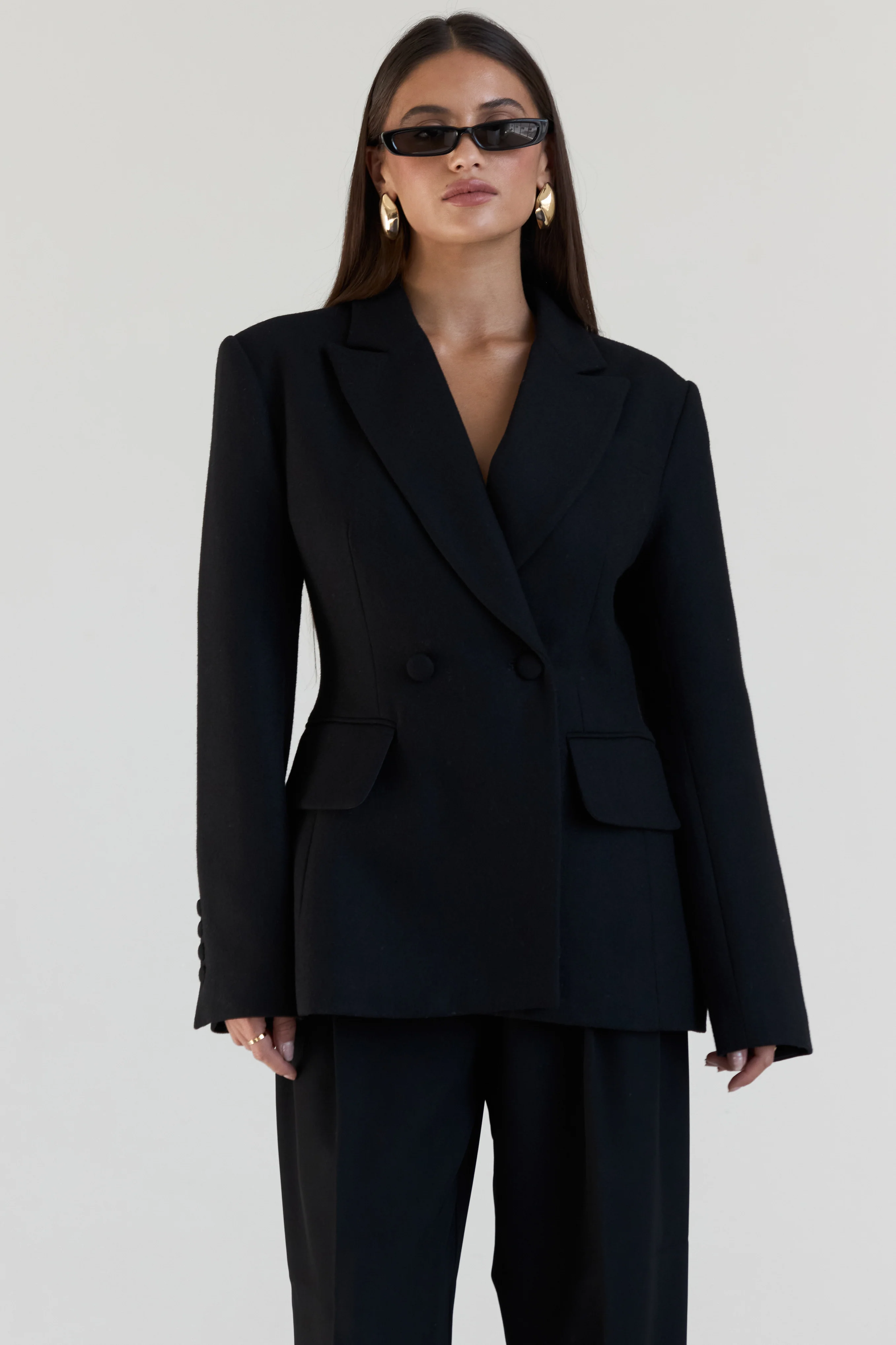 Tailored Hourglass Wool Blazer - Image 9